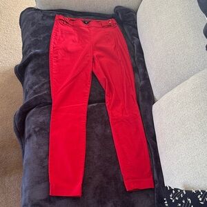 Women's Red Straight Leg Pants